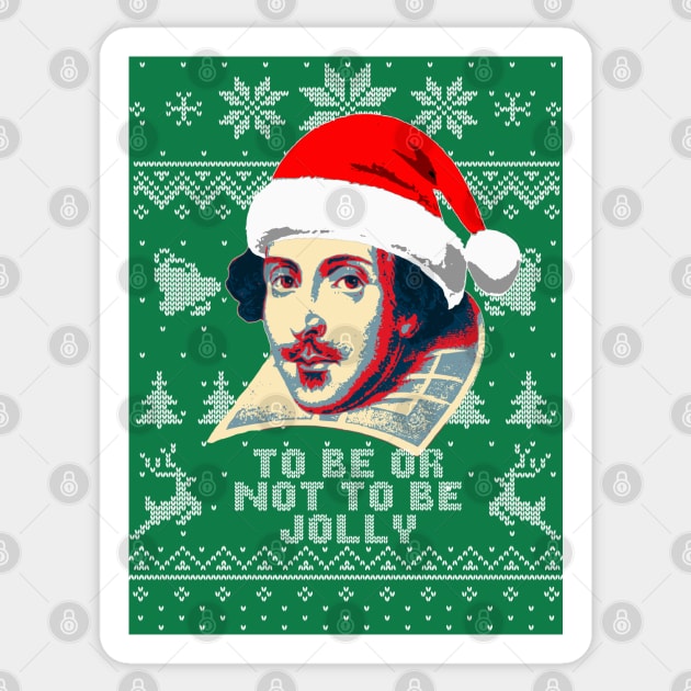 Wiliiam Shakespeare To Be Or Not To Be Jolly Sticker by Nerd_art